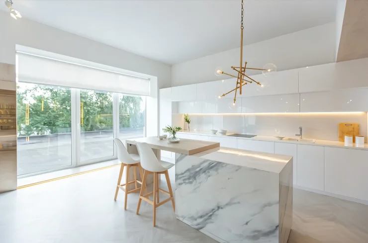 Elegant Kitchen & Living room Remodel